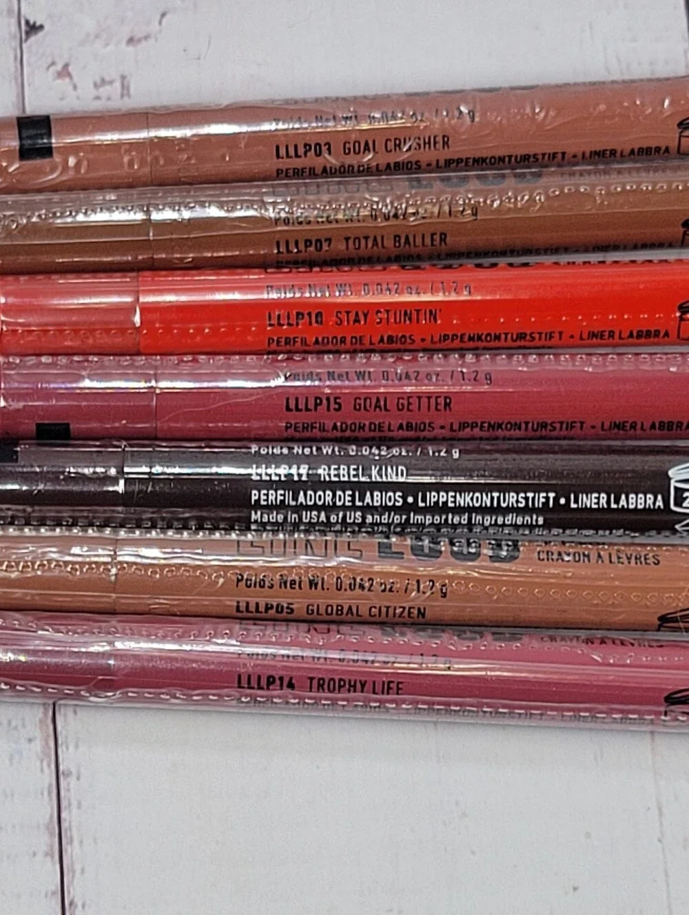 Nyx 7 Piece Line Loud Longwear Lip Liner Bundle NEW!